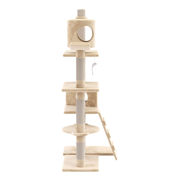 Katzenkratzbaum, beige (165 cm hoch)