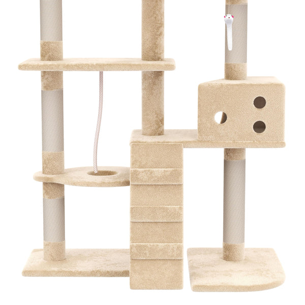 Katzenkratzbaum, beige (165 cm hoch)