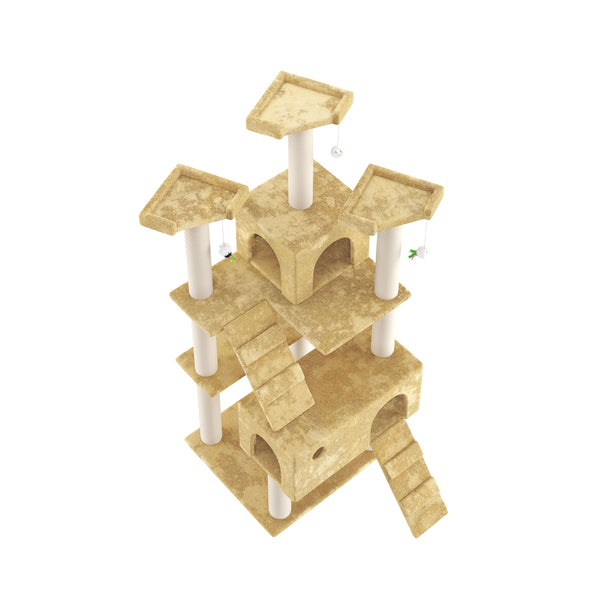 Katzenkratzbaum, beige (182cm hoch)