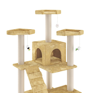 Katzenkratzbaum, beige (182cm hoch)