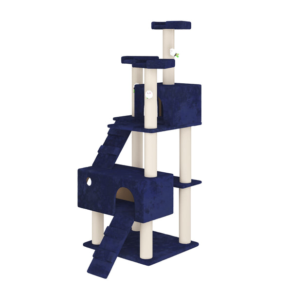 Katzenbaum 182 cm blau