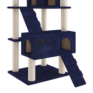 Katzenbaum 182 cm blau