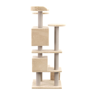 Katzenkratzbaum, beige (131 cm hoch)