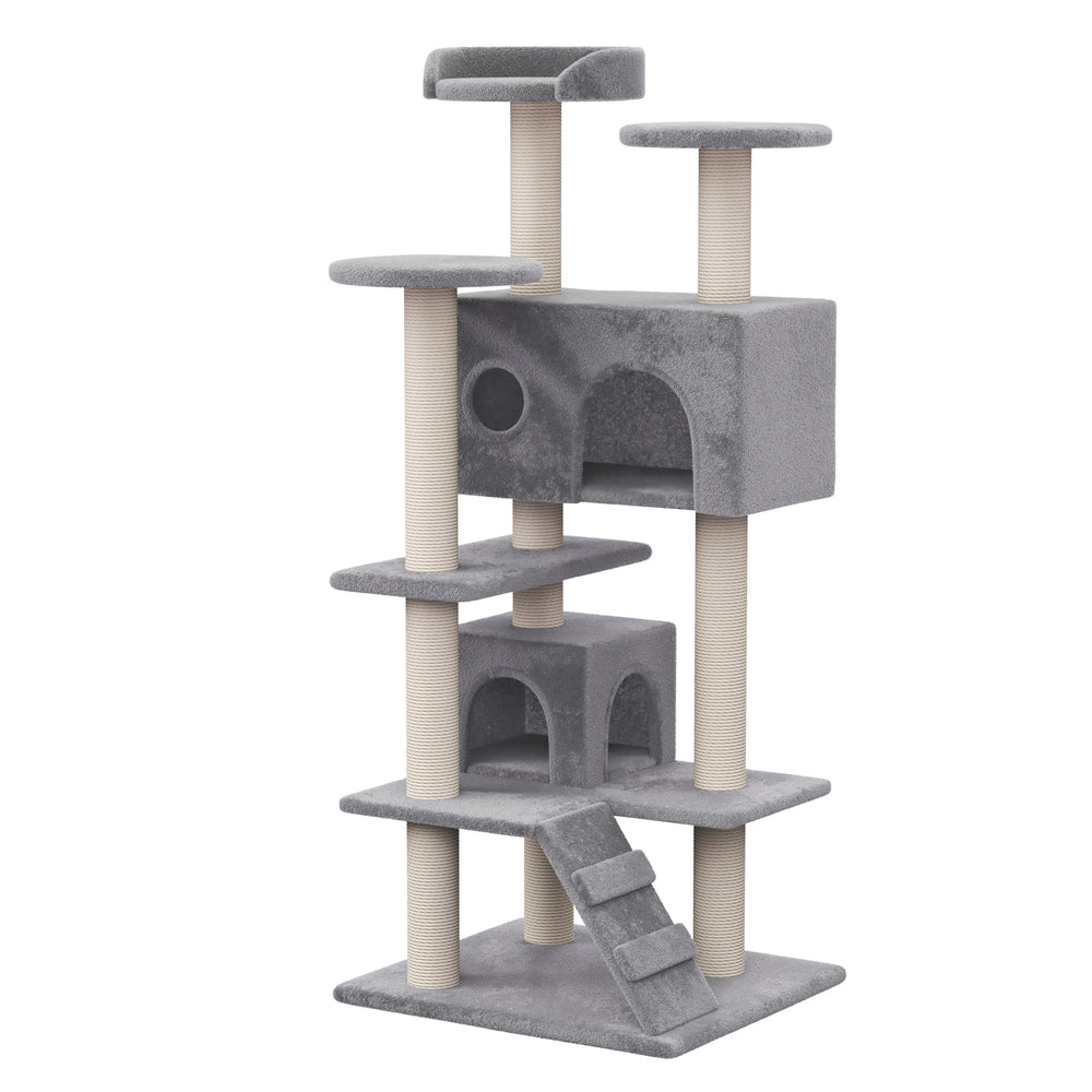 Cat scratching post, grey (131 cm high)