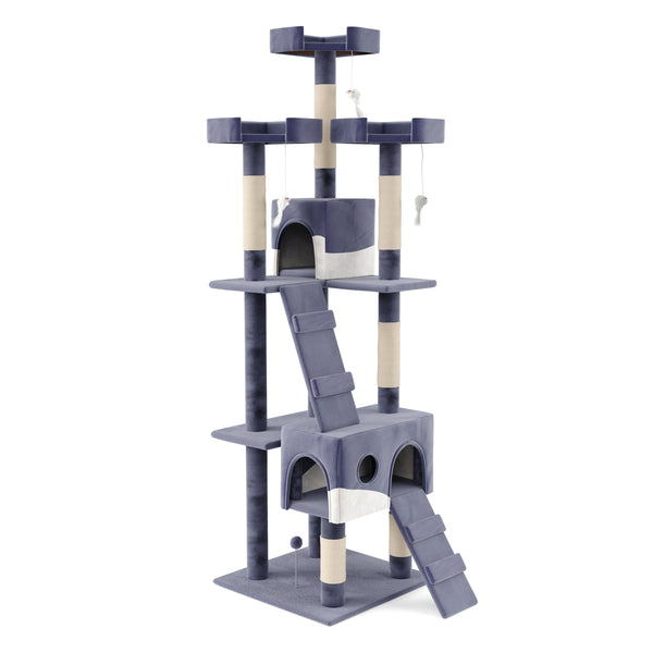 Katzenbaum NICKI 170 cm grau/weiss