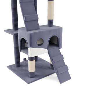 Katzenbaum NICKI 170 cm grau/weiss