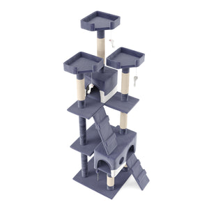 Katzenbaum NICKI 170 cm grau/weiss