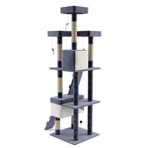 Katzenbaum NICKI 170 cm grau/weiss