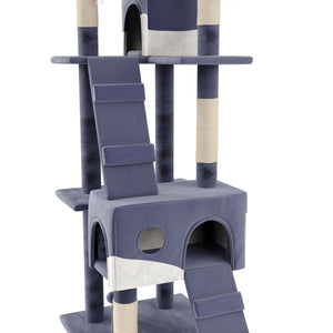 Katzenbaum NICKI 170 cm grau/weiss