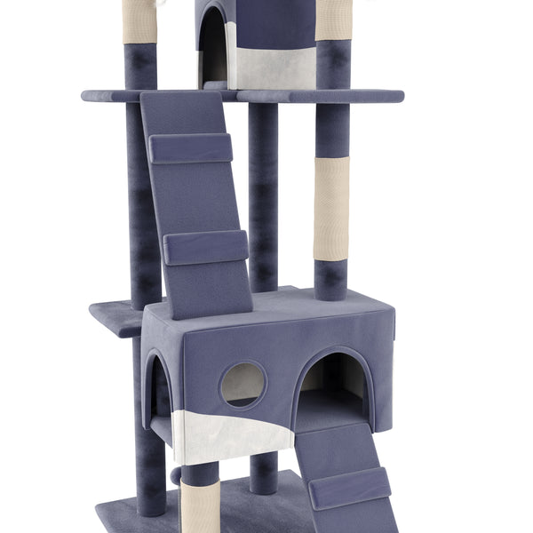 Katzenbaum NICKI 170 cm grau/weiss