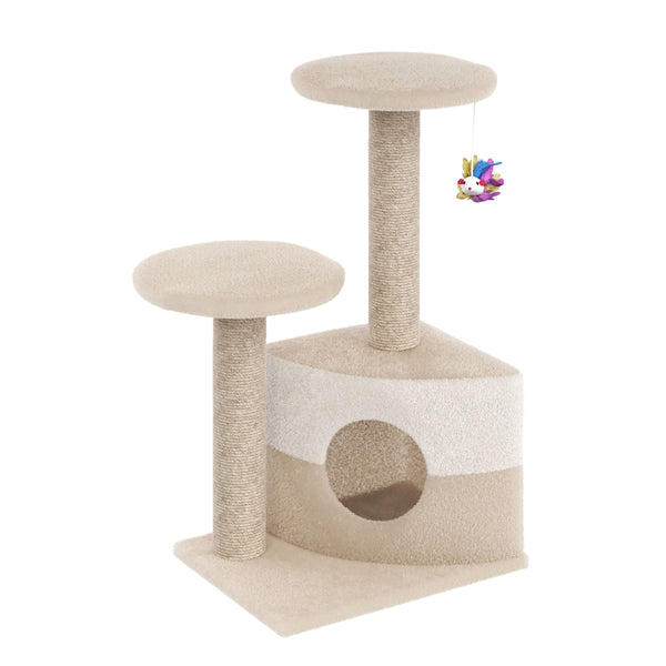 Katzenkratzbaum, beige (71 cm hoch)