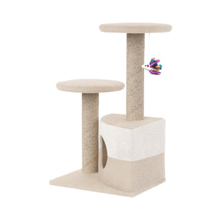 Katzenkratzbaum, beige (71 cm hoch)