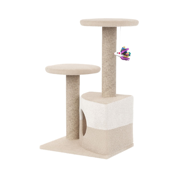 Katzenkratzbaum, beige (71 cm hoch)