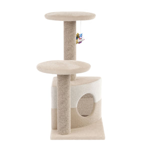 Katzenkratzbaum, beige (71 cm hoch)