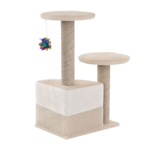 Katzenkratzbaum, beige (71 cm hoch)