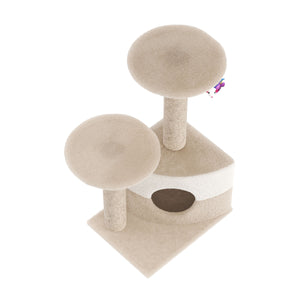 Katzenkratzbaum, beige (71 cm hoch)