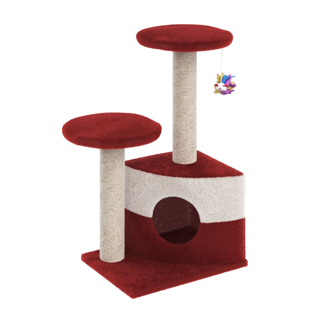 Small red cat tree, 71 cm