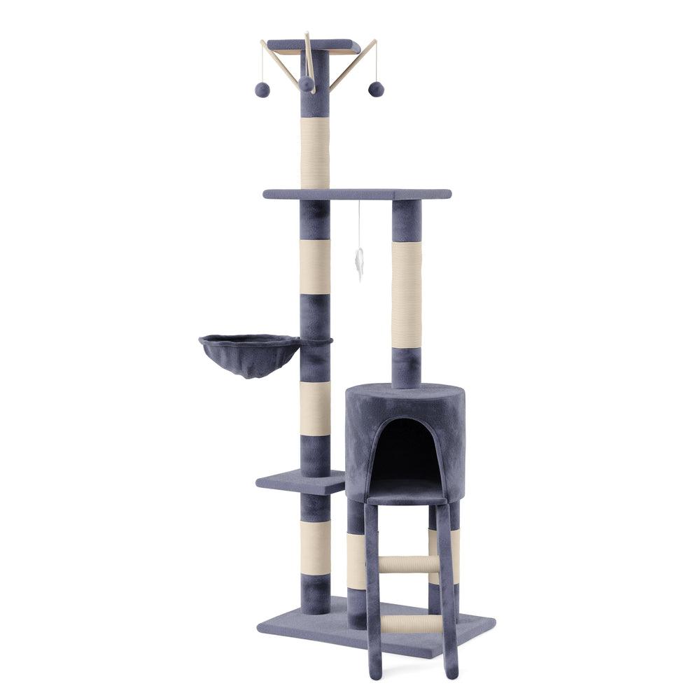 SHEILA cat tree, 138 cm, grey