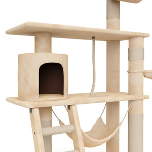 Katzenkratzbaum, beige (141 cm hoch)