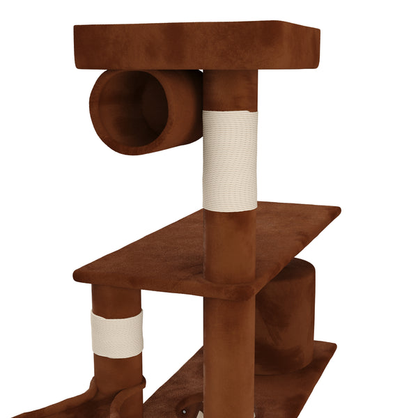 Katzenkratzbaum, braun (141 cm hoch)