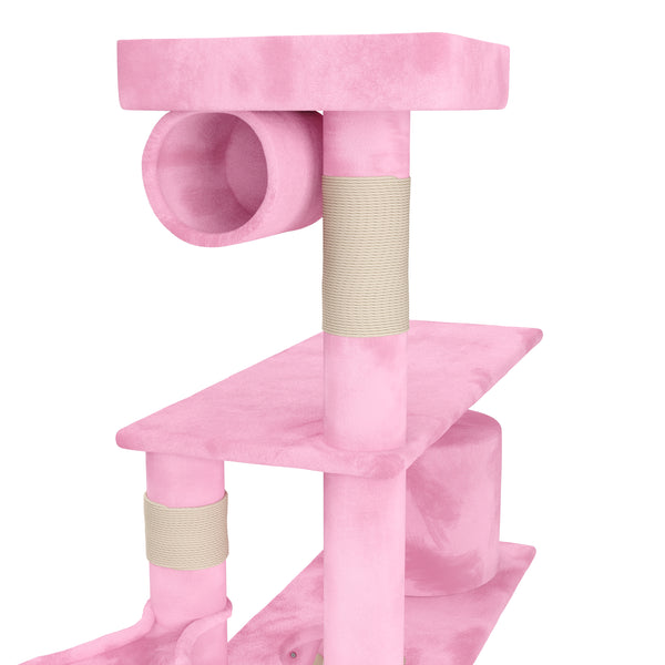 Katzenkratzbaum 141 cm hoch pink