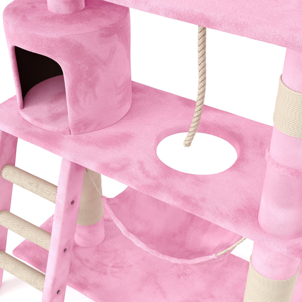 Katzenkratzbaum 141 cm hoch pink