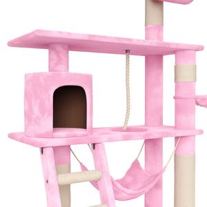 Katzenkratzbaum 141 cm hoch pink