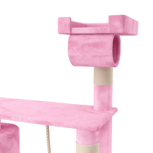 Katzenkratzbaum 141 cm hoch pink