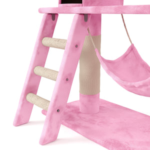Katzenkratzbaum 141 cm hoch pink