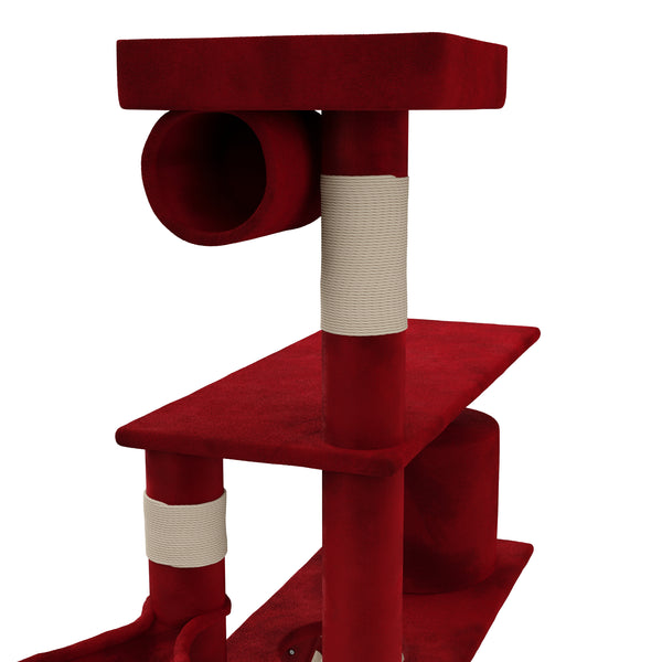 Katzenkratzbaum 141cm bordeaux