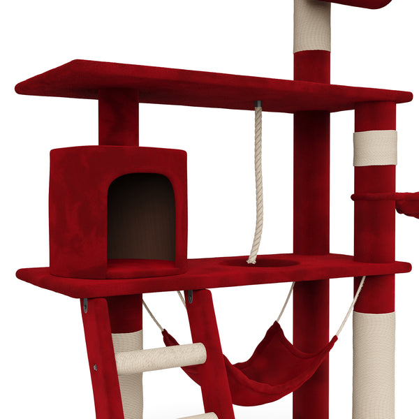 Katzenkratzbaum 141cm bordeaux