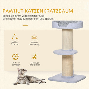 Katzenbaum Spielbaum Kratzstamm mit Plattform 45x45x91cm