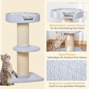 Katzenbaum Spielbaum Kratzstamm mit Plattform 45x45x91cm
