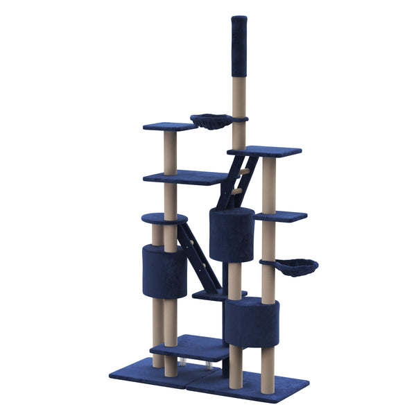 Griffoir pour chat, bleu (XXL)