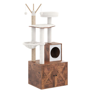 Katzenbaum mit Katzenklo BONITA 145 cm