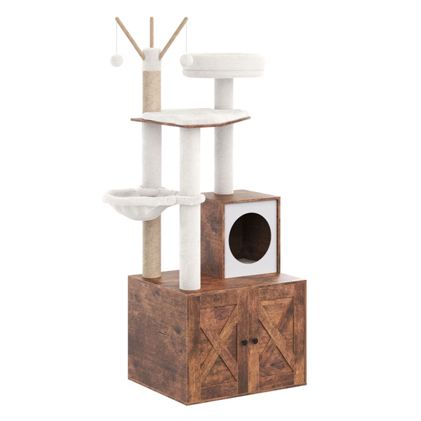 Katzenbaum mit Katzenklo BONITA 145 cm
