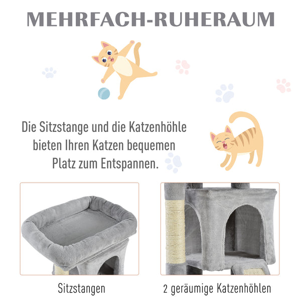 Katzenbaum mit Sisalsäulen 59x39x83cm