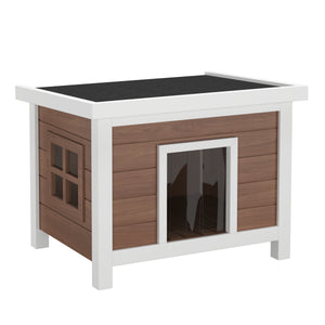Katzenhaus Outdoor Holz 57 x 45 x 43 cm natur/weiss