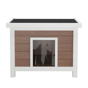 Katzenhaus Outdoor Holz 57 x 45 x 43 cm natur/weiss