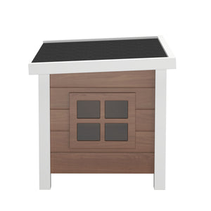 Katzenhaus Outdoor Holz 57 x 45 x 43 cm natur/weiss