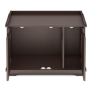Katzenhaus für Katzentoilette 75 x 52 cm dunkelbraun