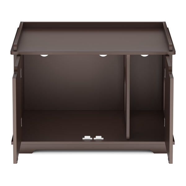 Katzenhaus für Katzentoilette 75 x 52 cm dunkelbraun