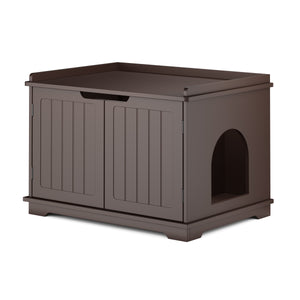 Katzenhaus für Katzentoilette 75 x 52 cm dunkelbraun