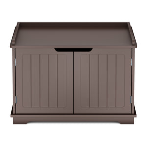 Katzenhaus für Katzentoilette 75 x 52 cm dunkelbraun