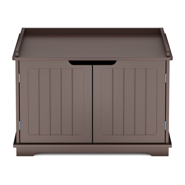 Katzenhaus für Katzentoilette 75 x 52 cm dunkelbraun