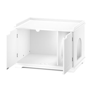 Katzenhaus für Katzentoilette 75 x 52 cm weiss