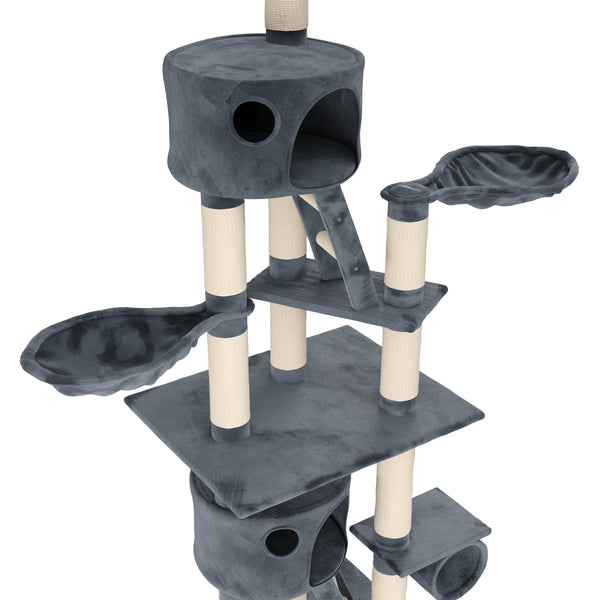 Katzenbaum deckenhoch 240 - 260 cm anthrazit