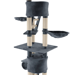 Katzenbaum deckenhoch 240 - 260 cm anthrazit