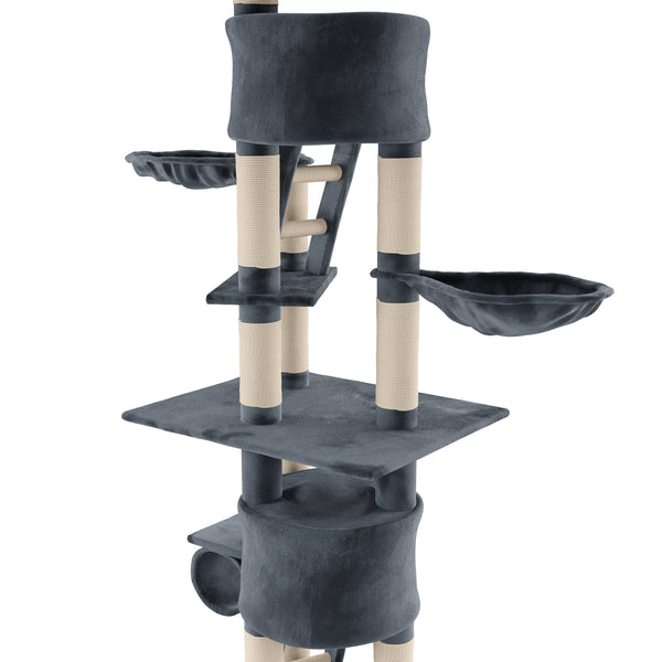 Katzenbaum deckenhoch 240 - 260 cm anthrazit