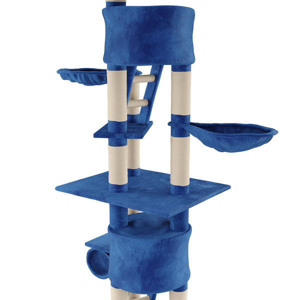 Katzenkratzbaum deckenhoch 240 - 260 cm dunkelblau